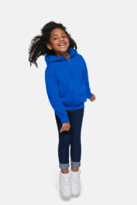 HAKRO Kinder Kapuzen-Sweatjacke Bio-Baumwolle