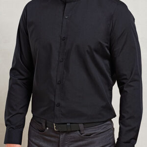 Men´s Banded Collar Grandad Long Sleeve Shirt