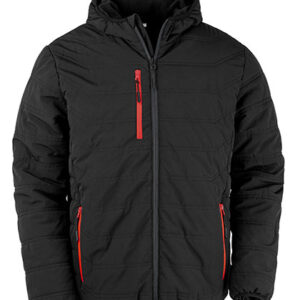 Recycled Black Compass Padded Winter Jacket