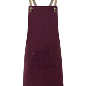 Latzschürze Urban-Nature mit Kreuzbändern und großer Tasche