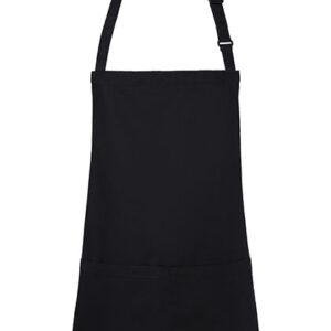 Kurze Latzschürze Basic mit Schnalle und Tasche