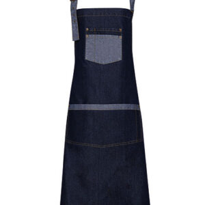 Domain Contrast Denim Bib Apron