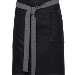 Division Waxed Look Denim Waist Apron