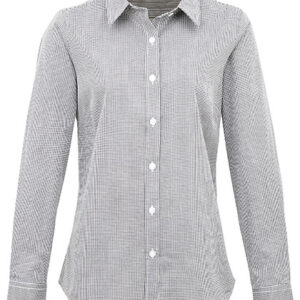 Women´s Microcheck (Gingham) Long Sleeve Cotton Shirt