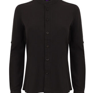 Ladies´ Mandarin Shirt Roll Tab Sleeve