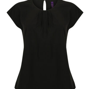 Ladies´ Pleat Front Short Sleeve Blouse