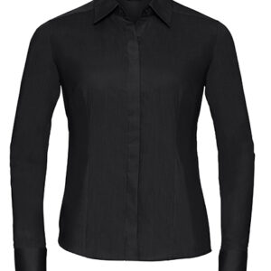 Ladies´ L/S Poly-Cotton Easy Care Fitted Poplin Shirt