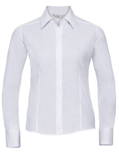 Ladies´ L/S Poly-Cotton Easy Care Fitted Poplin Shirt